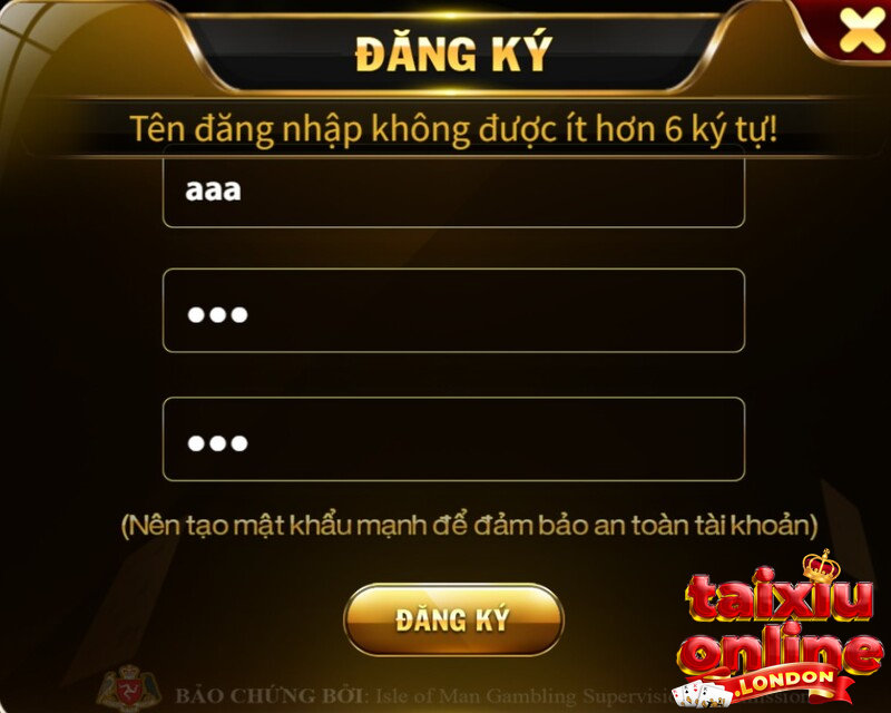 Những lưu ý cho quá trình đăng ký tài khoản tại cổng game Tài Xỉu online
